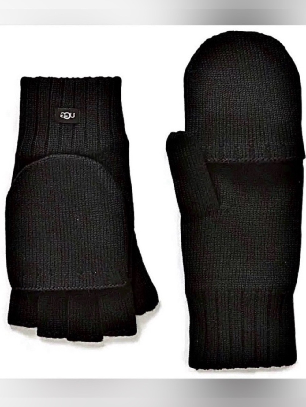 UGG Flip Mitten Convertible to Fingerless Tips Black L\XL NWT
